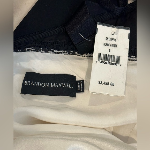 Brandon Maxwell Off-The-Shoulder Silk Draped Gown BNWT - Picture 10 of 11